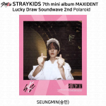 Stray Kidsi 7. minialbum Maxident SoundWave 2. Lucky Draw fotokaart Polaroid Seungmin - Benefit
