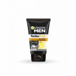 Garnier Men Turbo Bright Double Action Face Wash, s&uuml;gavpuhastav saastevastane n&auml;opesu s&ouml;e ja C-vitamiiniga, 100g