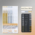 9tk Morandi pliiatsikomplekt mitmev&auml;rviline geeltindiga pliiats Retro markervooder 0,5 mm kuulotsaga ajakirjakunsti jaoks