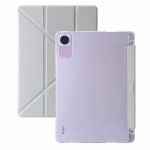 11-tolline Smart Folio PU-nahast akr&uuml;&uuml;list k&otilde;va seljaga aluse kate Redmi Pad SE &uuml;mbrisele koos pliiatsihoidjaga, kokkupandav kaitsev nahatunne Redmi Pad SE 11 inch roosa