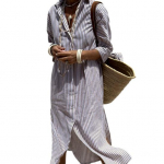 S&uuml;giskevadine naiste kleit-s&auml;rk, t&uuml;&uuml;p, alla keeratav krae, kolmveerandvarrukatega A-line &uuml;herealine pits-k&otilde;rge v&ouml;&ouml;kohaga vabaaja l&otilde;hestatud &auml;&auml;risega maksikleit M roosa