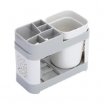 1 komplekti korraldajahoidik, libisemisvastane, suure mahutavusega PP lihtne vett t&uuml;hjendav hambahari hambapasta alus koju single cup