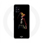 Coque Maniacase pour Samsung Galaxy A51 4G one piece manga anime luffy fond noir must