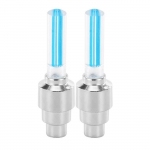 ACCESSOIRES VELO,001 Blue--Bouchons de Valve de roue LED n&eacute;on pour v&eacute;lo, 2 pi&egrave;ces, lumi&egrave;re de voiture, accessoires de bicyclette,