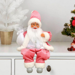 J&otilde;uluvana nukk j&otilde;ulukaunistus kollektsioneeritav t&auml;idisega stseen J&otilde;ulupuu 22x10x10 cm valge