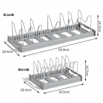 Sisset&otilde;mmatav reguleeritava potikaanega riiul ja hoiukast Gray (7-tier steel frame)