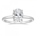 Trumium 3CT 925 Sterling H&otilde;bedast Pulmas&otilde;rmused Ovaalne L&otilde;ige Solitaire Kuupmeetriline Tsirkooniumoksiid CZ Pulma T&otilde;otuses&otilde;rmused Naistele Suurus 3-11 5 h&otilde;be