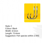 20 konksu / 10 paari uut peenpakendit kalastustarvete &otilde;ngen&ouml;&ouml;r, topeltkonks, manuaalne topeltkonksuga &otilde;ngekonksu s&ouml;&ouml;t A