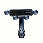 Uus 360&deg; p&ouml;&ouml;ratav gravitatsiooniga autotelefoni hoidik auto &otilde;huventilaatori klambriga kinnitus Mobiiltelefoni alusklamber GPS-i tugi Auto &otilde;hu v&auml;ljalaskeava navigatsioonitelefoni alus must