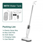 Elektriline p&uuml;hkimismasin k&auml;eshoitav mopp veepihustiga mopp juhtmeta elektriline klaasipuhasti p&otilde;randa aknapesurid harjapuhastusmasin valge/roheline white with tank