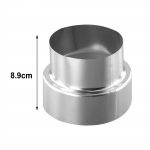 Korstna voodri&uuml;henduste reduktor, roostevabast terasest &Oslash;120 mm/&Oslash;100 mm