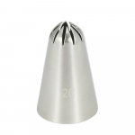 Roostevabast terasest 2C toruotsik, keskmise 10 kroonlehega kr&uuml;santeemi disainiga otsik &ndash; &otilde;mblusteta glasuurotsik koogi kaunistamiseks, k&uuml;psisekreemi torustik, h&otilde;be