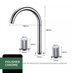 Harjatud roosa kulla v&auml;rvi valamu segisti 3 tk nupukujuliste k&auml;epidemetega, kuum ja k&uuml;lm, dekimonteeritav mikser, laialt levinud segisti, 3 augu komplekt