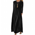 Kevadine naiste Canary Slim Crew-kaelusega kleit 2XL must
