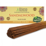 Bless-santelipuu-viirukipulgad 100% looduslikud-k&auml;sitsi valmistatud-k&auml;sitsi kastetud viirukipulgad orgaanilised-kemikaalid-puhastus-l&otilde;&otilde;gastus-positiivsus 500 Sticks (750GM)