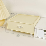 Kreemjas Lauasahtli Hoiukast Meigilaua Korralduskast Armas &Otilde;pilase Laua Kirjatarvete Riiul 1 layer can be stacked kreemikas/valge