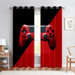 E-sporditoa kardinad Lahedad m&auml;nguk&auml;epideme muster V&auml;rviline poiss Lastetoa kaunistus Chuanglani kodukaunistus 2 t&uuml;kki kardinad 100W130H(CM)&Grommet Top