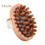 Meridian Pressure Brush Wood Therapy Massaažipintsel k&otilde;hurasva tselluliidi eemaldamiseks Naturaalne puidust kehahari lihasvalu leevendamiseks B