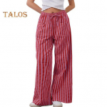 Naiste p&uuml;ksid n&ouml;&ouml;riga elastne v&ouml;&ouml;koht laia s&auml;&auml;rega kontrastv&auml;rviline triibuline tr&uuml;kk madala v&ouml;&ouml;kohaga taskutega vabaaja puhkuse rannap&uuml;ksid S armee roheline v&auml;rv