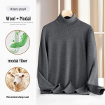 Meeste villane modaal kaelusega kampsun - Soe kootud &uuml;hev&auml;rviline rev&auml;&auml;riga s&uuml;gis/talv 2XL tumesinine v&auml;rv