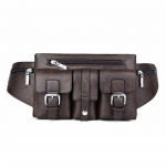 Nahast v&ouml;&ouml;kotid meeste multifunktsionaalne mobiiltelefonikott suure mahutavusega meeste rinna kott v&auml;listingimustes mitmekihiline &otilde;lakott 25cm*3cm*16.5cm khaki