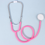 Kaasaskantav kahepealine stetoskoop Professionaalne kardioloogia stetoskoop arsti meditsiiniseadmed &uuml;li&otilde;pilaste loomaarsti meditsiiniseade roosa punane v&auml;rv