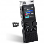 Professionaalne 264 GB digitaalne diktofon &ndash; 18000 tundi salvestusseade koos taasesitusega, MP3-m&auml;ngija, paroolikaitse, muutuva kiirusega