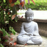 Vintage Garden Buddha kuju, sise-v&auml;liaia zen-budismi kujuke, skulptuur, kodukontor, kaupluse sisekujundus
