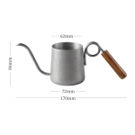 304 roostevabast terasest kohvikann Creative Ring K&auml;sitsi valmistatud kohvikeetja teekann, pikk kitsasuuline tilgakann Luige kaela kohvikann