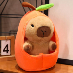 Puuviljamaja plush-nukk Capibala magamispadi suur plush-nukk p&uuml;hadekingitus kawaii loominguline kaltsunukupadi 20cm oranž