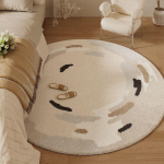 Ringikujuline elutoa vaip Hiina stiilis paks diivan diivanilaua matt Magamistoa voodi k&otilde;rval pehme p&otilde;randamatt 160 x 160cm