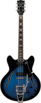 VOX elektrikitarr Bigsby Bridge Varustatud 2 seebipulgaga PU Bobcat V90 koos Bigsby Sapphire Blue Semi-Hollow'ga safiirsinine v&auml;rv