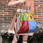 Ehtne Nahk Naiste Kott Retro Lehma Nahk V&auml;rvi Kontrast V&auml;rvi &Otilde;lakott Crossbody Suure Mahutavusega Naiste Totes Kott mitmev&auml;rviline