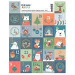 54 stickers timbres de No&euml;l 3 cm