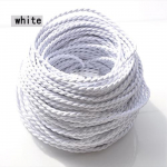 0,75mm*2 soonega elektriline vaskjuhe vintage keerutatud kangasjuhe kootud 2 soonega tekstiiljuhe ripplambi juhe Edisoni valgustus 20m valge