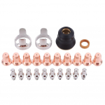 24 tk IPT40 otsiku elektroodide komplekt keevitusdetailide kulumaterjalide komplekt p&otilde;leti plasma l&otilde;ikamise kaitsekork YESWELDER CUT 55DS Pro CUT 65DS jaoks CHINA