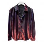 Meeste S&auml;rk Alla keeratav krae Lahtine L&auml;ikiv pind &Uuml;herealine Lahtised Pikad varrukad Top Klubi Pidu Vabaaja R&otilde;ivad Ametlik R&otilde;ivas S&auml;rk 3XL