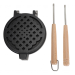 Nonstick vahvlik&uuml;psetaja pann Kahepoolne Non Stick eemaldatava k&auml;epidemega Mini vahvlimasin vahvlite jaoks L