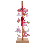 OKBABY Rippuv Hina Hina Rippuv Kaunistus Rippuv Kaunistus Naturaalse Puidust Alusega K&otilde;rgus 44cm Armas Hina Hina Rippuv Usafuku Virsikupidu pink