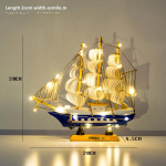 K&auml;sitsi valmistatud puidust purjekas mudel dekoratsioon &ndash; Sile purjetamine l&otilde;petamiskingitus Refer to option picture