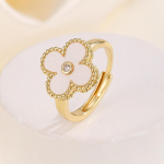 Lucky neljaleheline ristiku s&otilde;rmus naiste mood Sajad k&otilde;rgetasemelised temperamendis&otilde;rmused, mis avavad reguleeritava s&otilde;rmer&otilde;nga opening adjustable