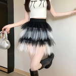 Jaapani Kawaii gradientv&auml;rviline Lolita miniseelik naistele suvine ebakorrap&auml;rane v&otilde;rkpitsist tordiseelik naiste Korea moe peo haldjaseelik One Size must