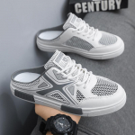 Suur suurus 47 Luksus Meeste Poolsussid Sandaalid Mugavad Hingavad Vabaajajalatsid Meeste Mood Tossud Vaba aeg Meeste Sussid Slaidid Jalatsid Meesed 46 valge