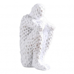 Vastupidav Thinker Figure M&otilde;lkidekindel dekoratiivne stiilne valge