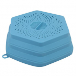 Ohutu mikrolaineahju toidukate, ventileeritav kokkupandav pritsmesilikoon ja kuumuskindel matt, mitmeotstarbeline sinine