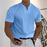 Muscle meeste taskuga fitness pluss-suuruses spordi T-s&auml;rk meeste elastne puuvillane suvine V-kaelusega l&uuml;hikeste varrukatega polos&auml;rk M