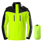 WOSAWE Men Women Outdoor Sports Motocross Riding Multi-Zipper Pocket Jacket Top Motorcycle Raincoat S