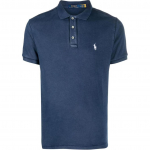 Polo Ralph Lauren SS23 &Uuml;hev&auml;rviline V&auml;ikese Logoga Tikitud Kampsun L&uuml;hikeste Varrukatega Polo S&auml;rk Meeste Polo S&auml;rgid Sinine 710660897-034