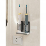 Kosmosealumiiniumist seinakinnitus elektrilise hambaharja hoidja vannituppa, du&scaron;&scaron;i alla, hambapasta riiul, majapidamise hoiuriiul, tarvikud