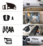 1 komplekt Honda Civic 2006-2011 3D s&uuml;sinikkiust mustriga auto interj&ouml;&ouml;ri kleebised, liistud